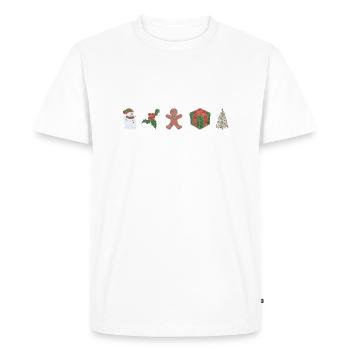 Boho Line Art Design, Series "Xmas" - Men's Premium Organic T-Shirt - white - Front - Nico (187cm)