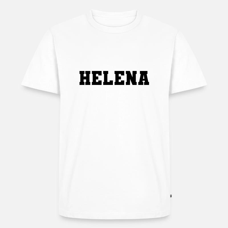 Name - Helena - Männer Premium Bio T-Shirt - Weiß
