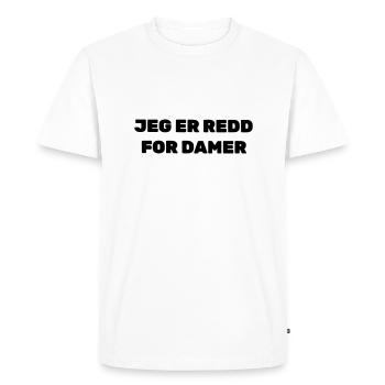 j'ai peur mesdames - T-shirt Premium bio Homme - blanc - Devant - Nico (187cm)