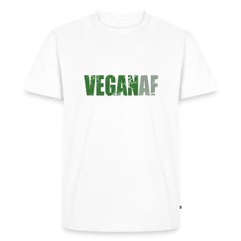 VEGANAF - Men's Premium Organic T-Shirt - white - Front - Nico (187cm)