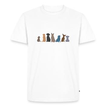 groupe de chiens - T-shirt Premium bio Homme - blanc - Devant - Nico (187cm)