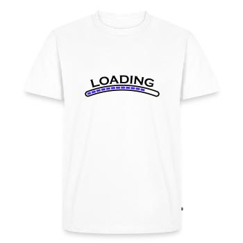barre de chargement - T-shirt Premium bio Homme - blanc - Devant - Nico (187cm)