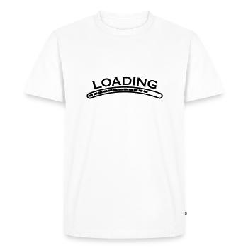 barre de chargement - T-shirt Premium bio Homme - blanc - Devant - Nico (187cm)