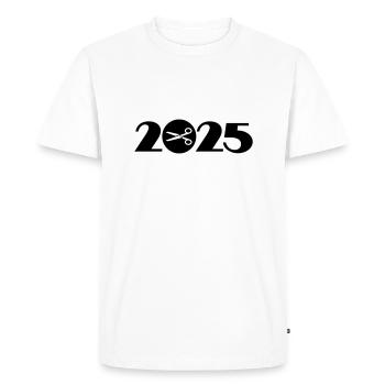 Tailleur 2025, Fait main 2025, Artisanat 2025 - T-shirt Premium bio Homme - blanc - Devant - Nico (187cm)