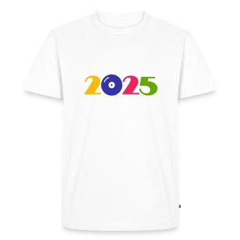 Musique, DJ, Vinyle, Vinyle, Disque, Fête 2025 - T-shirt Premium bio Homme - blanc - Devant - Nico (187cm)