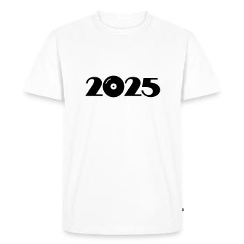 Musique, DJ, Vinyle, Vinyle, Disque, Fête 2025 - T-shirt Premium bio Homme - blanc - Devant - Nico (187cm)