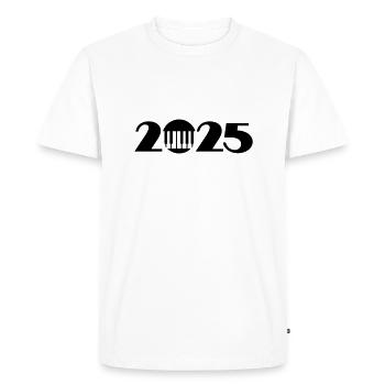 Piano 2025, Concert 2025, Pianiste 2025 - T-shirt Premium bio Homme - blanc - Devant - Nico (187cm)