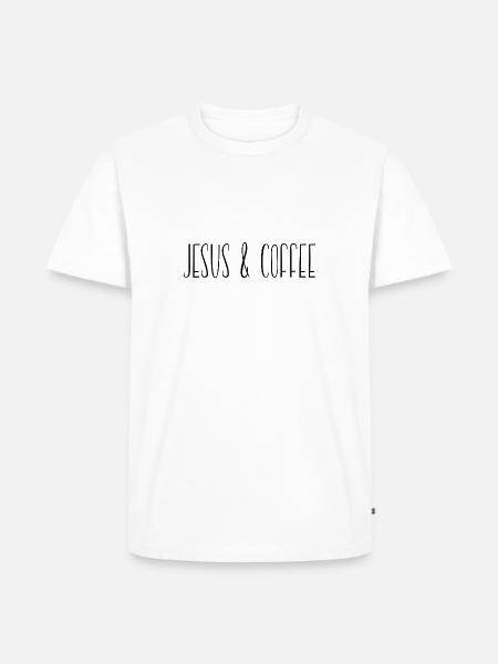 Coffee Jesus - Men's Premium Organic T-Shirt - white
