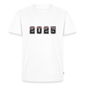 Année 2025 - T-shirt Premium bio Homme - blanc - Devant - Nico (187cm)