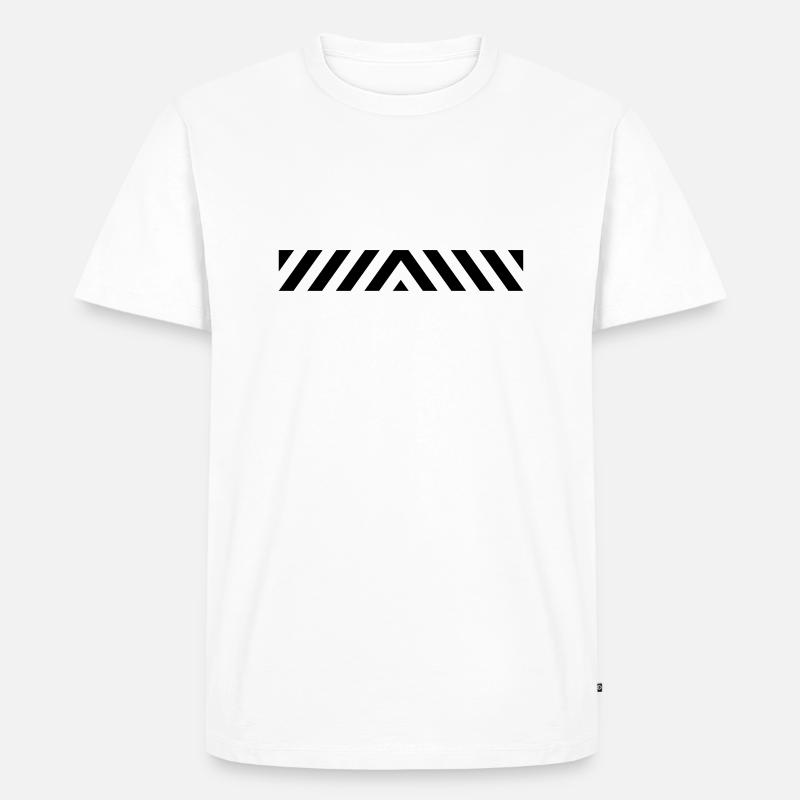 Warning 1 Warnbalken - Männer Premium Bio T-Shirt - Weiß