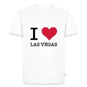J'aime Las Vegas - T-shirt Premium bio Homme - blanc - Devant - Nico (187cm)