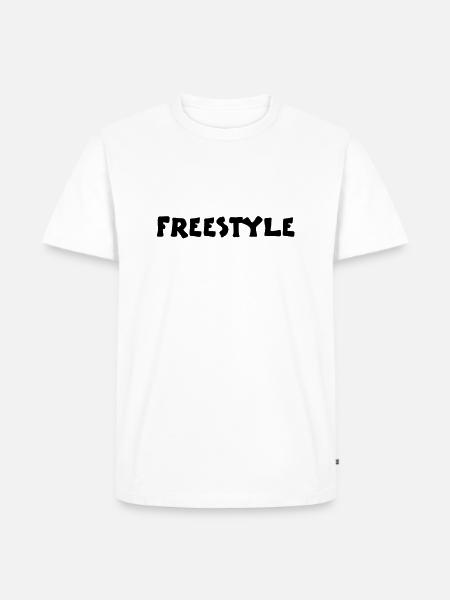 freestyle2_vec_1fr - T-shirt Premium bio Homme - blanc