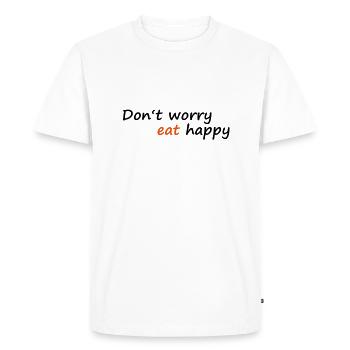 manger - T-shirt Premium bio Homme - blanc - Devant - Nico (187cm)
