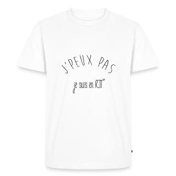JPEUX PAS JE SUIS EN RTT - T-shirt Premium bio Homme - blanc - Devant - Nico (187cm)