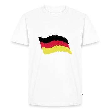 Allemagne Drapeau - T-shirt Premium bio Homme - blanc - Devant - Nico (187cm)
