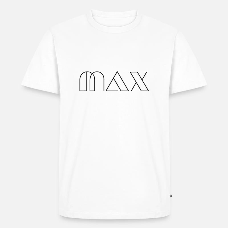 Name Max Modern Schwarz - Männer Premium Bio T-Shirt - Weiß