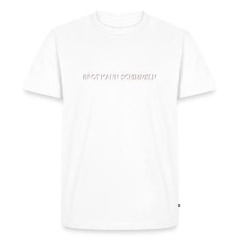 Brot kann schimmeln, was kannst Du - Männer Premium Bio T-Shirt - Weiß - Vorne - Nico (187cm)