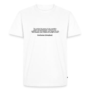 Confucius - T-shirt Premium bio Homme - blanc - Devant - Nico (187cm)