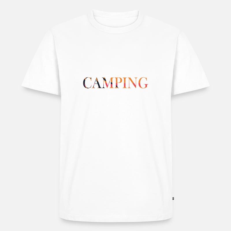 camping crew - Männer Premium Bio T-Shirt - Weiß