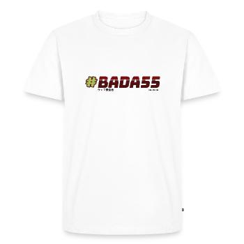 Badass web developer - #BADA55 (Light) - Men's Premium Organic T-Shirt - white - Front - Nico (187cm)