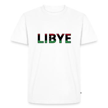 Drapeau Libye - T-shirt Premium bio Homme - blanc - Devant - Nico (187cm)