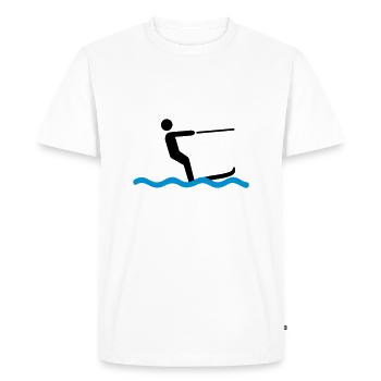 2541614 15707206 Waterskiing - Men's Premium Organic T-Shirt - white - Front - Nico (187cm)