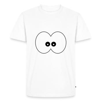 Dessin animé drôle yeux orteils yeux enfants cadeau - T-shirt Premium bio Homme - blanc - Devant - Nico (187cm)
