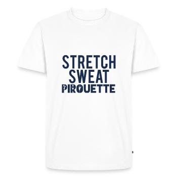 Danse De Danse Cadeaux Stretch - Sweat - Pirouette - T-shirt Premium bio Homme - blanc - Devant - Nico (187cm)