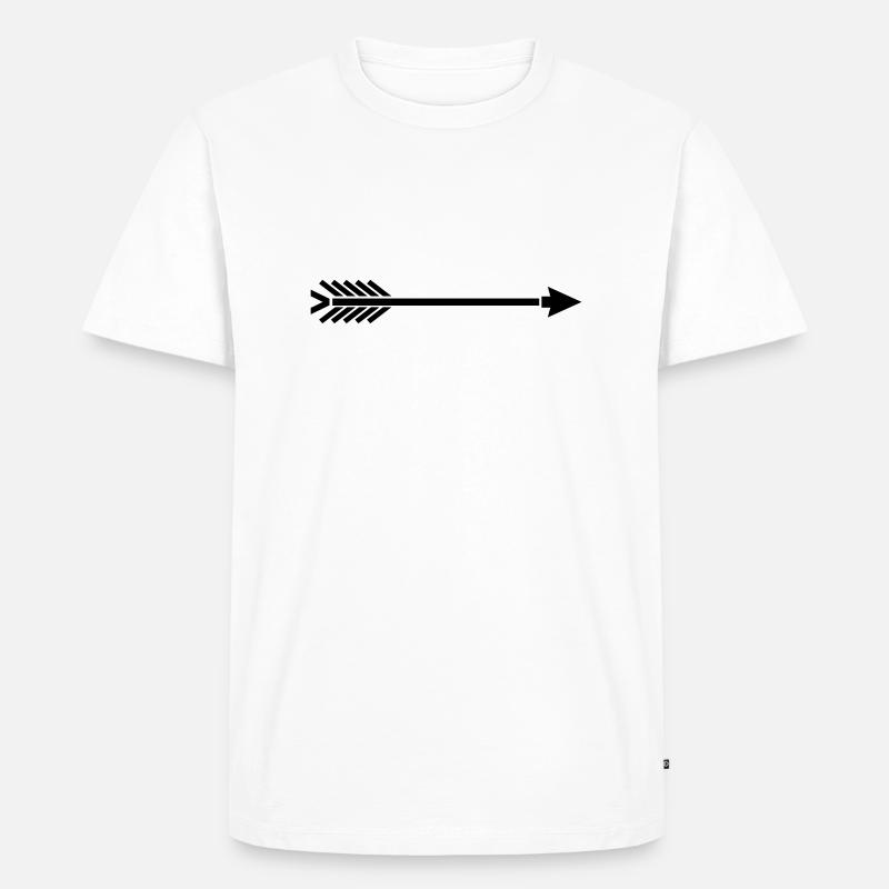 pfeil__ad1 - Männer Premium Bio T-Shirt - Weiß