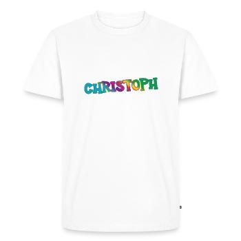 Christoph - T-shirt Premium bio Homme - blanc - Devant - Nico (187cm)