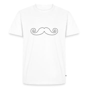 Moustache - T-shirt Premium bio Homme - blanc - Devant - Nico (187cm)