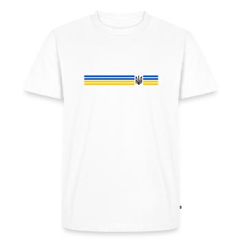 UKRAINE Sportive - T-shirt Premium bio Homme - blanc - Devant - Nico (187cm)