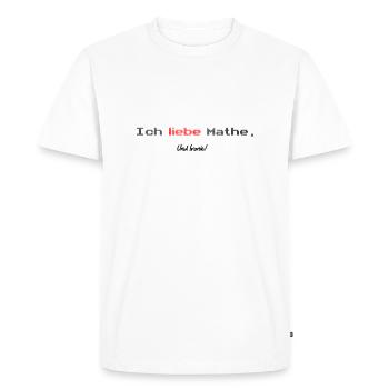 Math ironie shirt - T-shirt Premium bio Homme - blanc - Devant - Nico (187cm)