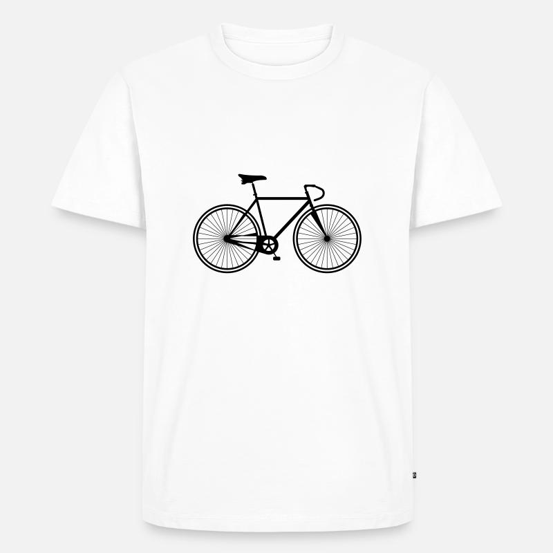 Fahrrad - Männer Premium Bio T-Shirt - Weiß