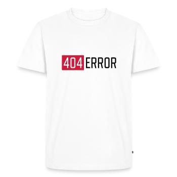 404 ERROR - T-shirt Premium bio Homme - blanc - Devant - Nico (187cm)