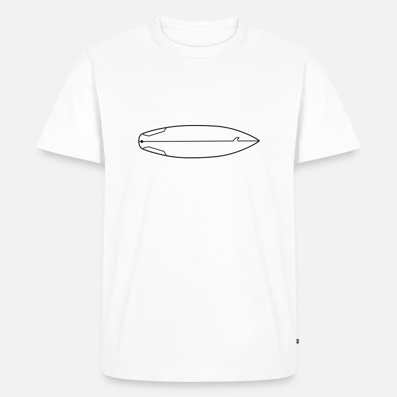 Surfboard - Männer Premium Bio T-Shirt - Weiß
