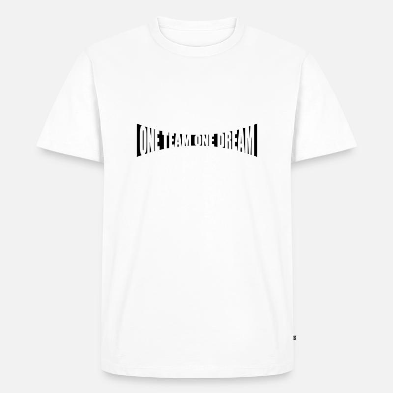 Gebogen One Team - Männer Premium Bio T-Shirt - Weiß