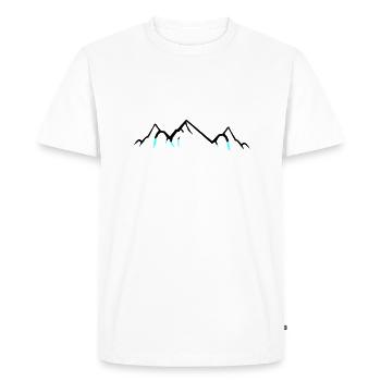 Montagnes - T-shirt Premium bio Homme - blanc - Devant - Nico (187cm)