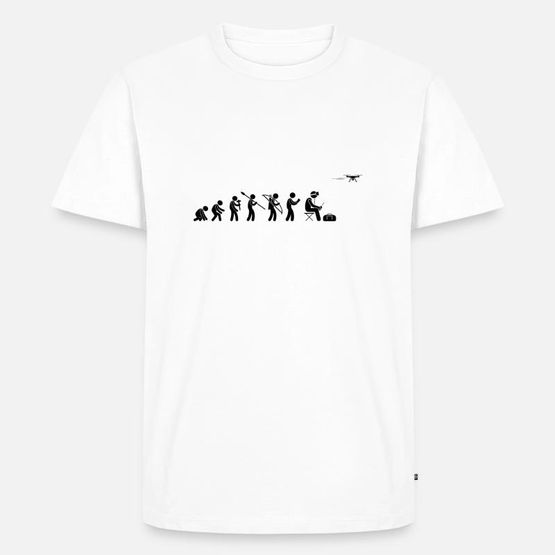 Évolution des drones - T-shirt Premium bio Homme - blanc