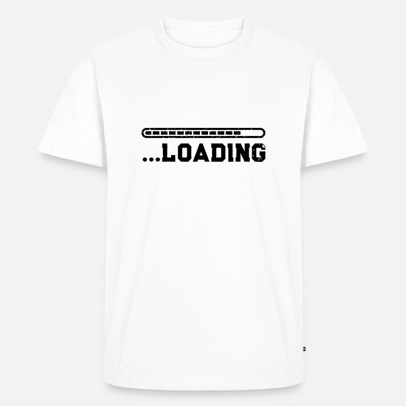 Loading - Männer Premium Bio T-Shirt - Weiß