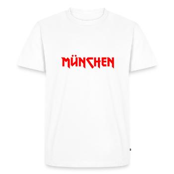 Maison à la mode MUNICH design métallique - T-shirt Premium bio Homme - blanc - Devant - Nico (187cm)