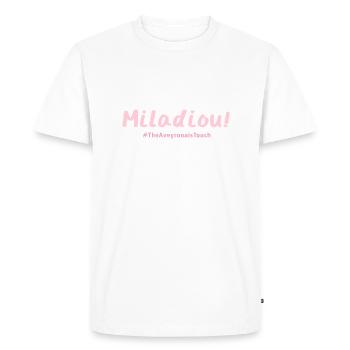 Miladiou - T-shirt Premium bio Homme - blanc - Devant - Nico (187cm)