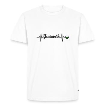 Ligne cardiaque de pouls de Styrie - T-shirt Premium bio Homme - blanc - Devant - Nico (187cm)
