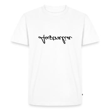 Australia upside down - T-shirt Premium bio Homme - blanc - Devant - Nico (187cm)
