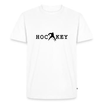 hockey - T-shirt Premium bio Homme - blanc - Devant - Nico (187cm)