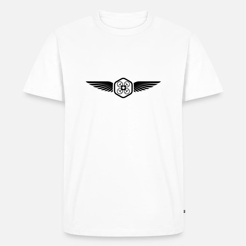 UAV PILOT - Männer Premium Bio T-Shirt - Weiß