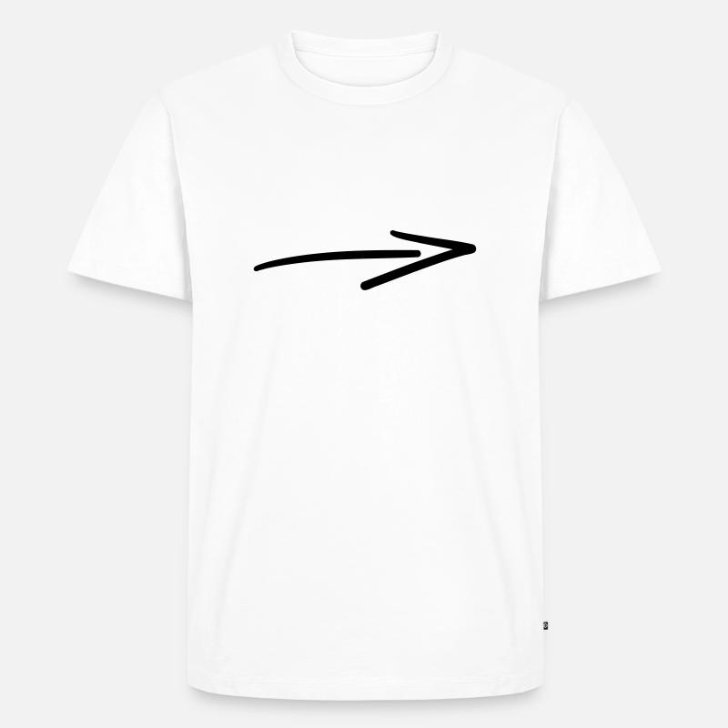 Pfeil Symbol 16 Zeichenfläche 16 - Männer Premium Bio T-Shirt - Weiß
