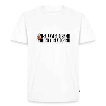 goose on the loose - Men's Premium Organic T-Shirt - white - Front - Nico (187cm)