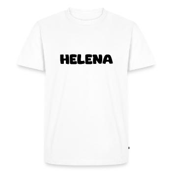 Name - Helena - Men's Premium Organic T-Shirt - white - Front - Nico (187cm)