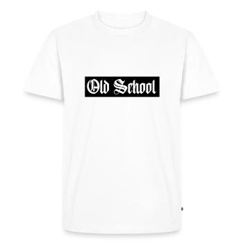 Vieille école - T-shirt Premium bio Homme - blanc - Devant - Nico (187cm)